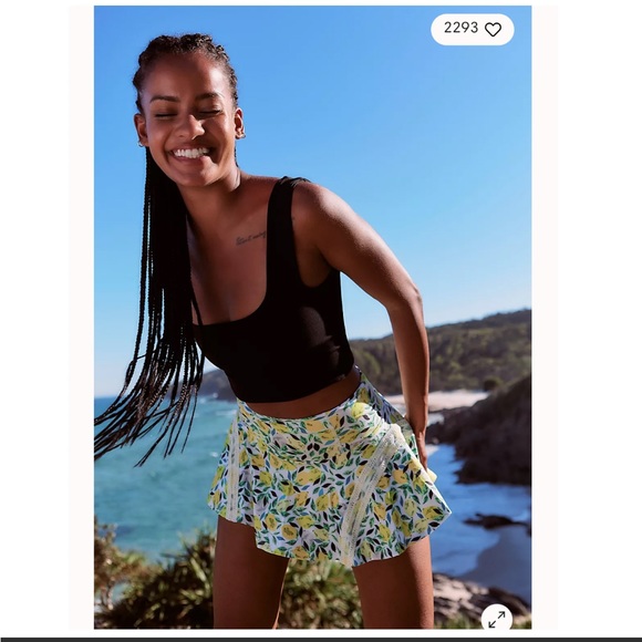 NWT FREE PEOPLE Pleats And Thank You Printed Skort - Picture 2 of 8